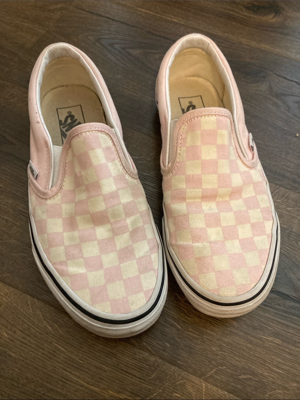 Vans Women’s Checkerboard Slip-On Sneakers - Pink Cream